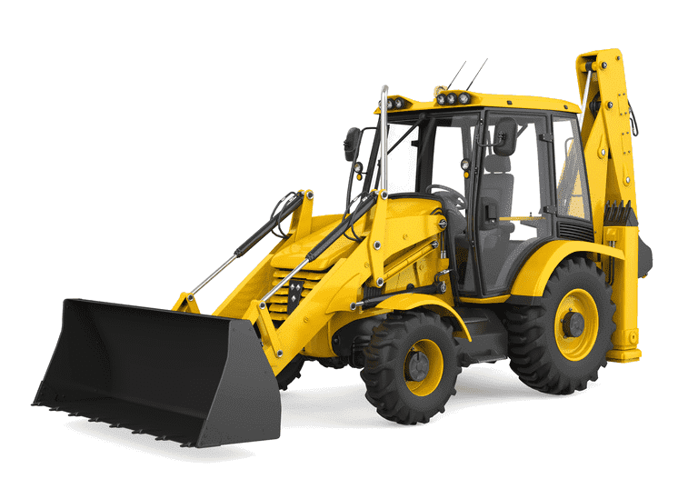 Loader Backhoe, Construction Equipment Logo